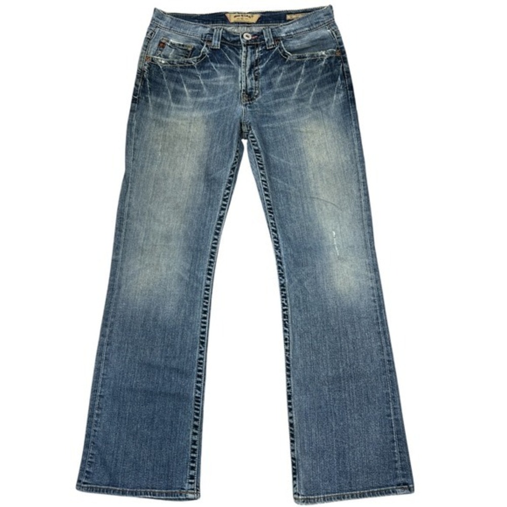 Big Star Voyager Loose Fit Distressed Jeans 31R Faded Wash Y2K Grunge Thrashed